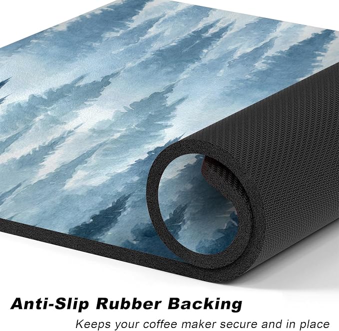 Coffee Mat, Coffee Bar Accessories Fit Under Coffee Maker Espresso Machine - Image 4