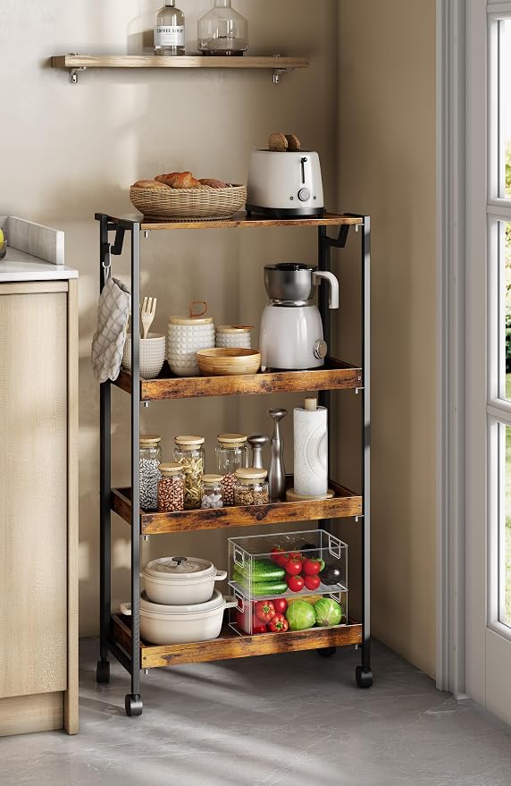 Jojoka No Assembly Folding Kitchen Cart - Image 7
