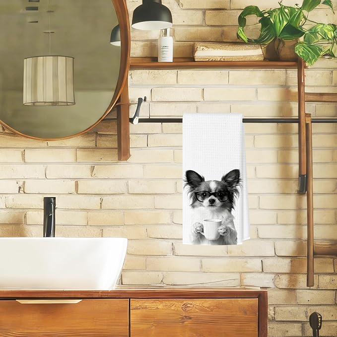 Funny Papillon Kitchen Towels, Dog Kitchen Accessories, Dog Chef Gifts - Image 4