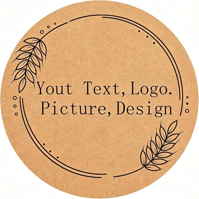 Kraft Paper Custom Stickers Round Labels Personalized by customizedstickerlabels