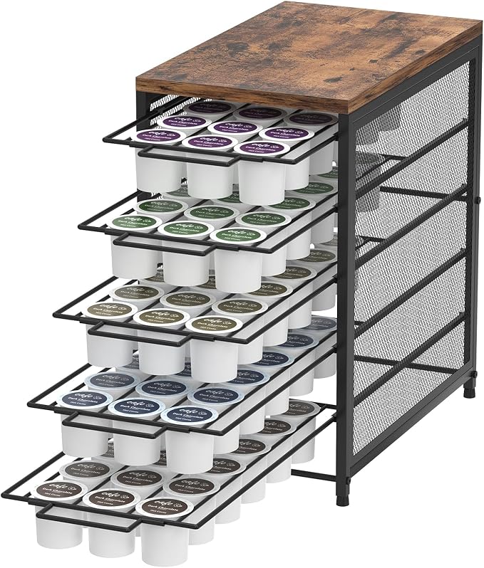 Coffee Pod Holder for K Cups, 5 Tier K Cup Drawer, 90 Pod Pack | Coffee Pod by NOVIMANGO