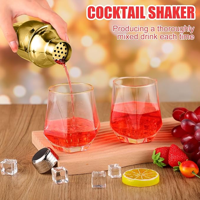 Nitial 6 Pcs Bar Cocktail Shaker Professional Stainless Steel Martini Drink - Image 5