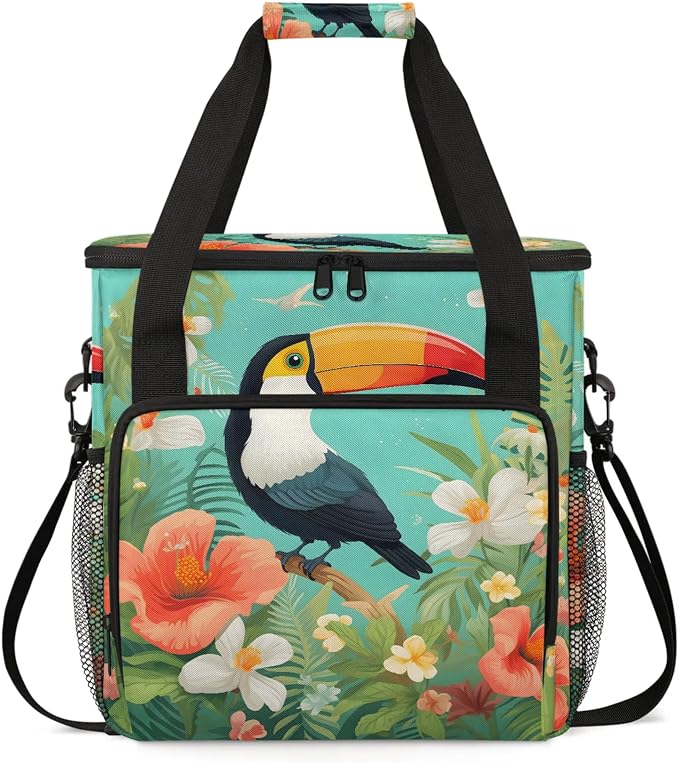 Tropical Toucan Bird Coffee Maker Carring Bag, Large Insulated Storage by Home