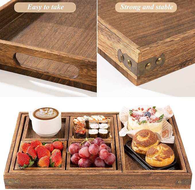 Yangbaga Rustic Wooden Serving Trays - Image 4