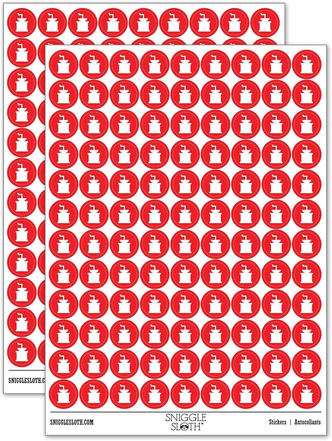 Coffee Grinder Solid 200+ Round Stickers by Sniggle+Sloth