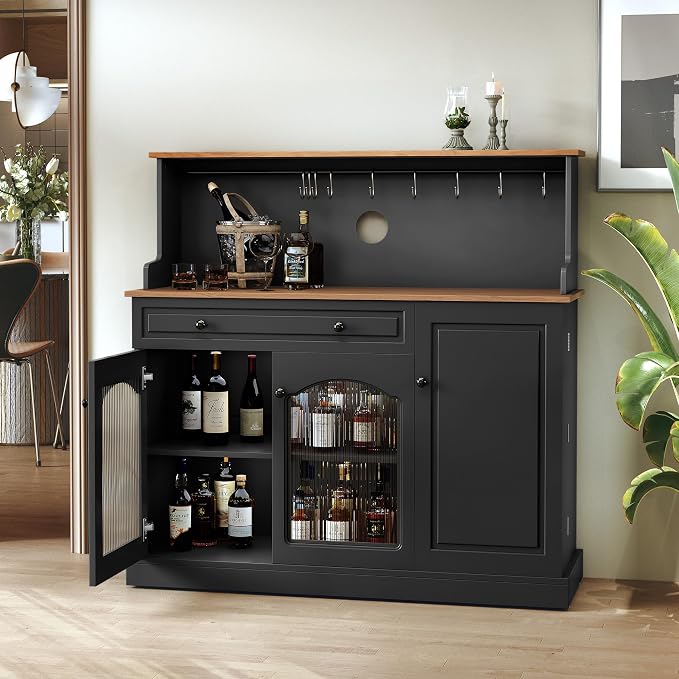 ARTPOWER Farmhosue Coffee Bar Cabinet by PowerofArtBetterforLife