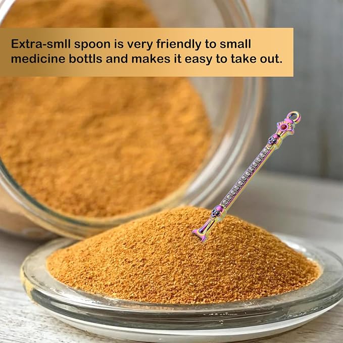 6-Pack Mini Spoons Metal Tiny Shovels 3-Inch Small Medicine Spoon - Image 4