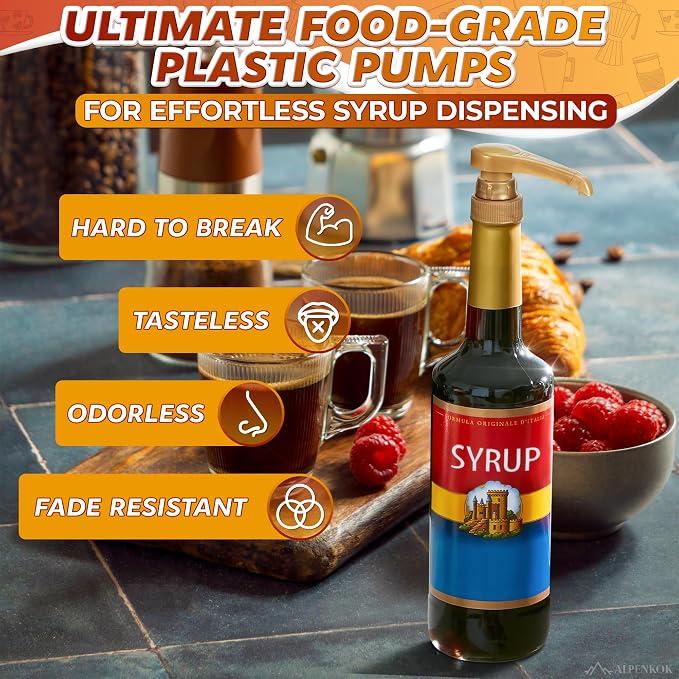 Gold Syrup Pump Dispenser - Image 4