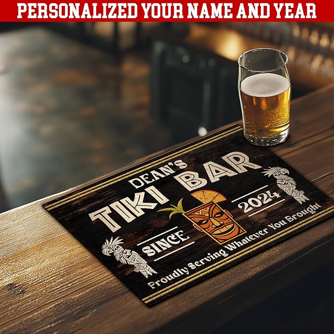 THUYPT Personalized Tiki Bar Mat, Dish Drying Mat - Image 3
