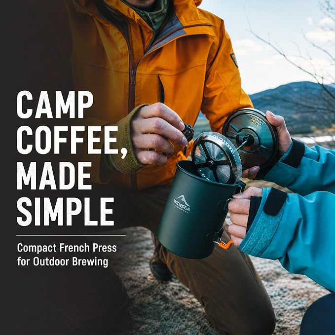 widesea Camping Coffee Pot 750ML, French Press Coffee Maker, Lightweight - Image 2