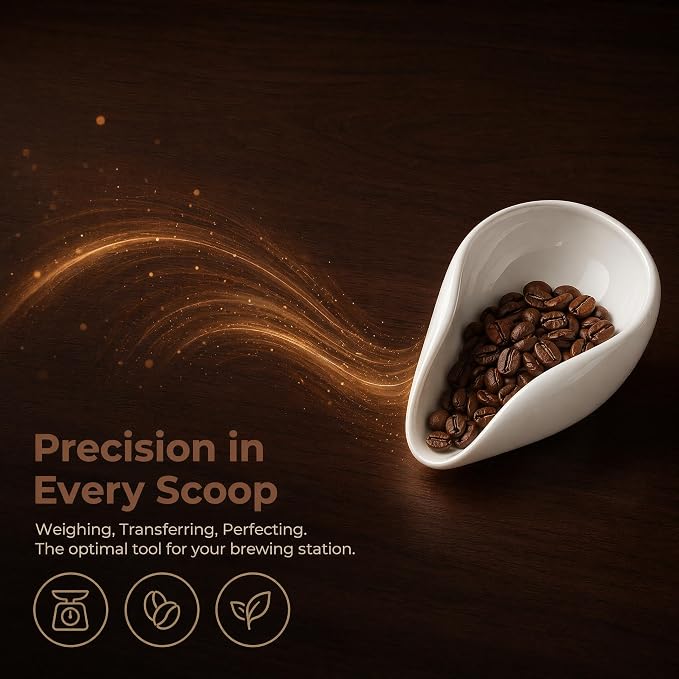 BRBASAP Coffee Bean Dosing Cup Ceramic Espresso Measuring Tray Coffee Dosing - Image 3