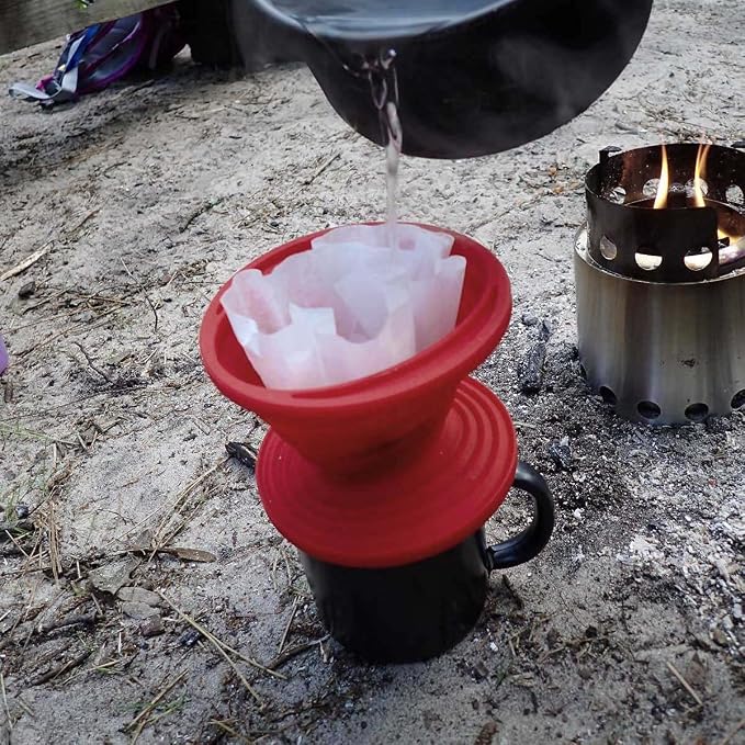 Collapsible Silicone Coffee Dripper, Reusable Coffee Filter Cone - Image 7