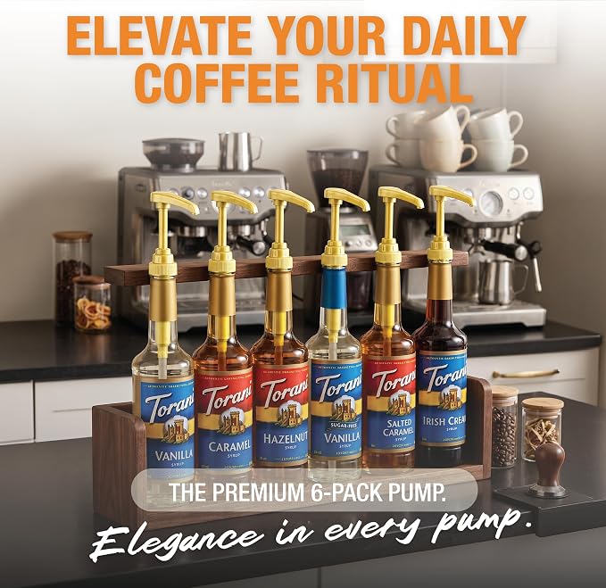 6 pack Coffee Syrup Pump Dispenser - Image 8
