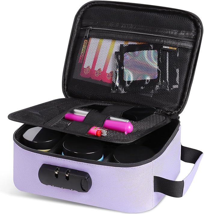 Smell Proof Bag with Combination Lock Stash Box Odor Proof, Money Organizer & by SafeDelux