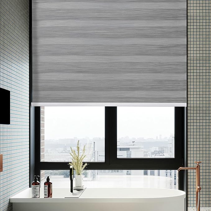 Joydeco Cordless Zebra Blinds for Windows, Dual Layer Free-Stop Zebra Shades - Image 7