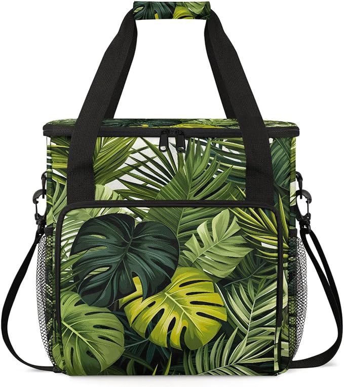 Tropical Palm Leaves Coffee Maker Carring Bag, Large Insulated Storage by Home