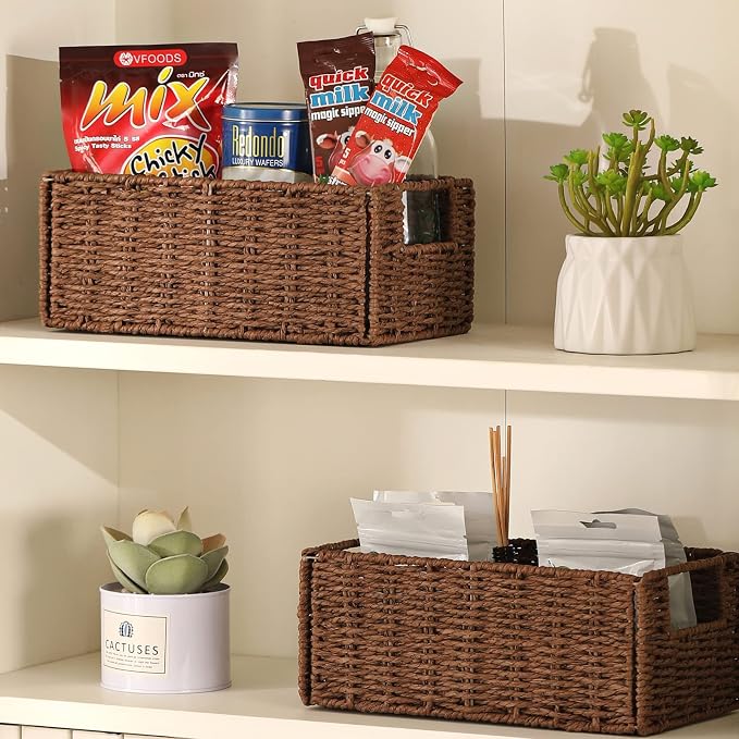 Vagusicc Wicker Storage Basket, Small Storage Baskets - Image 5