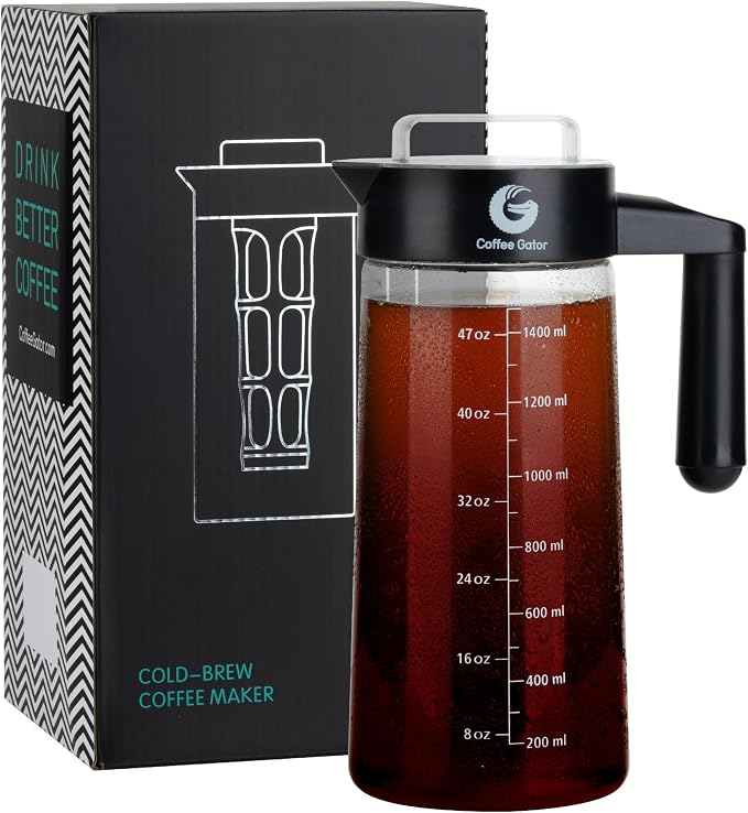 Coffee Gator Cold Brew Coffee Maker - 47 oz Iced Tea and Iced Coffee Maker and - Image 13