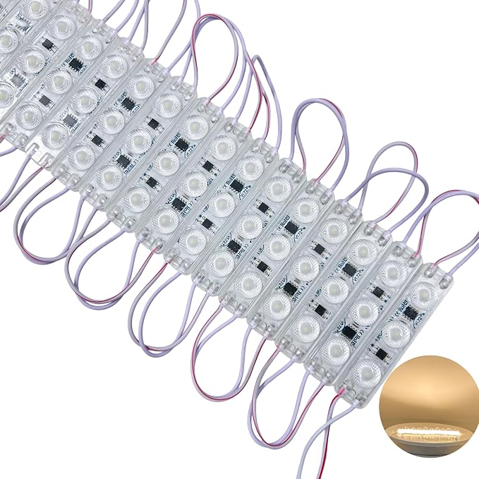 200PCS 110V AC LED Module Light 1.5W Warm White 3000K Storefront Lights - Image 2