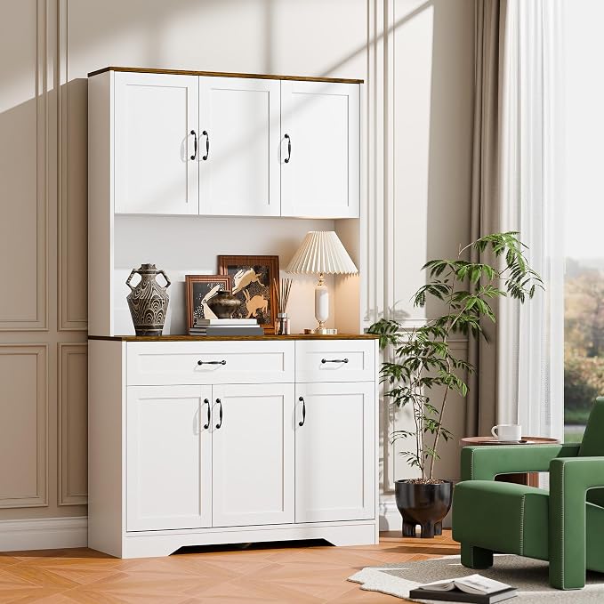 Cozy Castle 71" Tall Kitchen Hutch Cabinet - Image 7