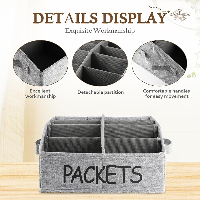 8 Compartment Fabric Snack Organizer - Image 2