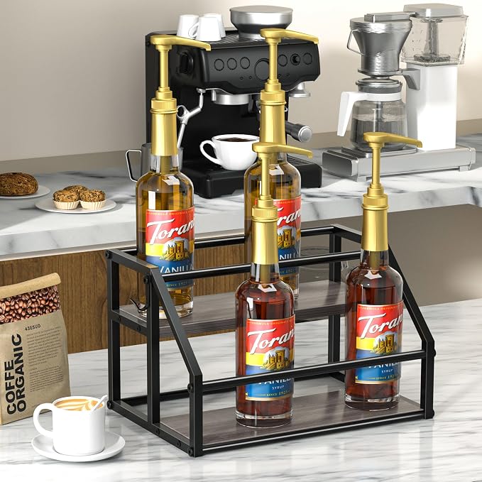 Coffee Syrup Rack Organizer, Syrup Bottle Holder Stand - Image 2