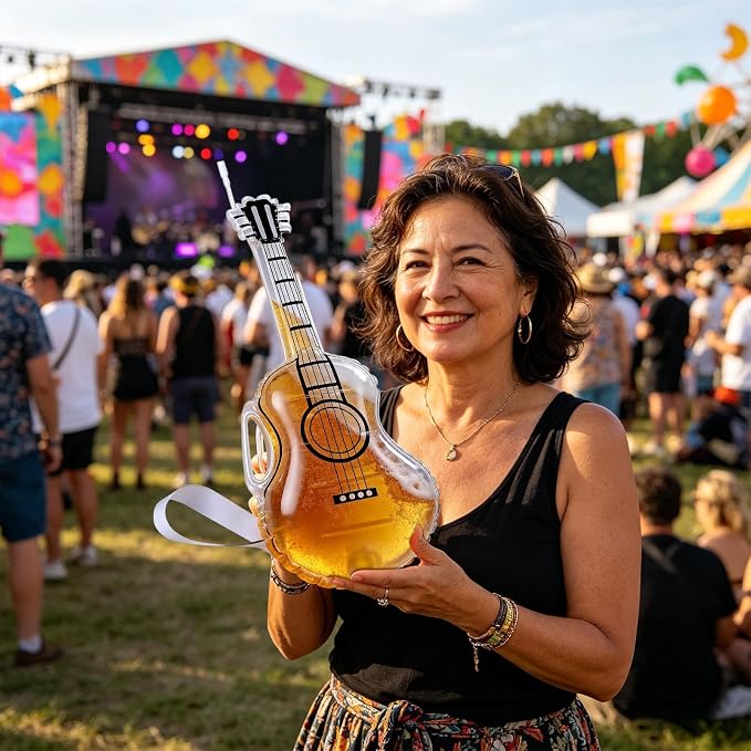 Guitar Whiskey Decanter, Leak-Proof Design, Music Lover Glass Decanter - Image 3