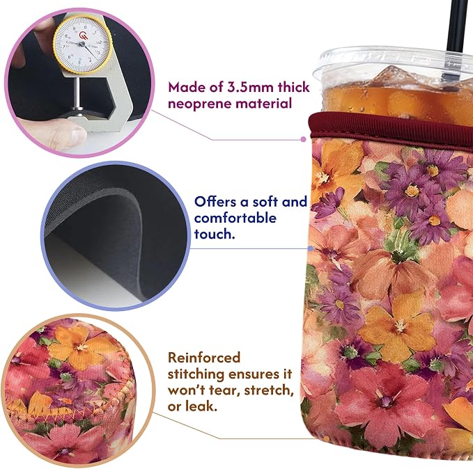 Reusable Insulated Neoprene Iced Coffee Sleeve - Image 2