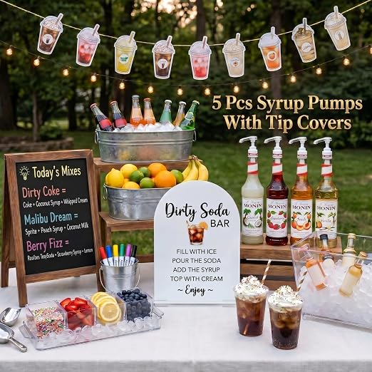Nuogo Coffee Syrup Pumps with Tip Covers Only Compatible with Monin 750ml Glass - Image 4
