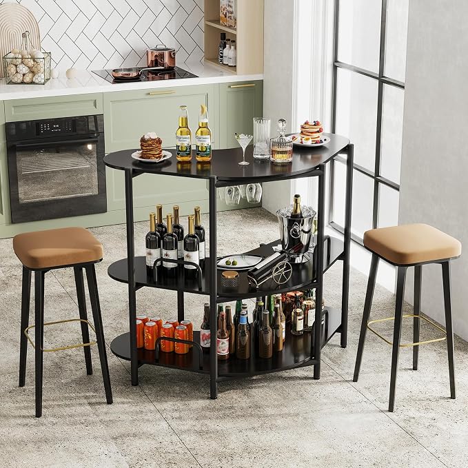 HOMGX Home Bar Table, Wine Bar Cabinet - Image 9