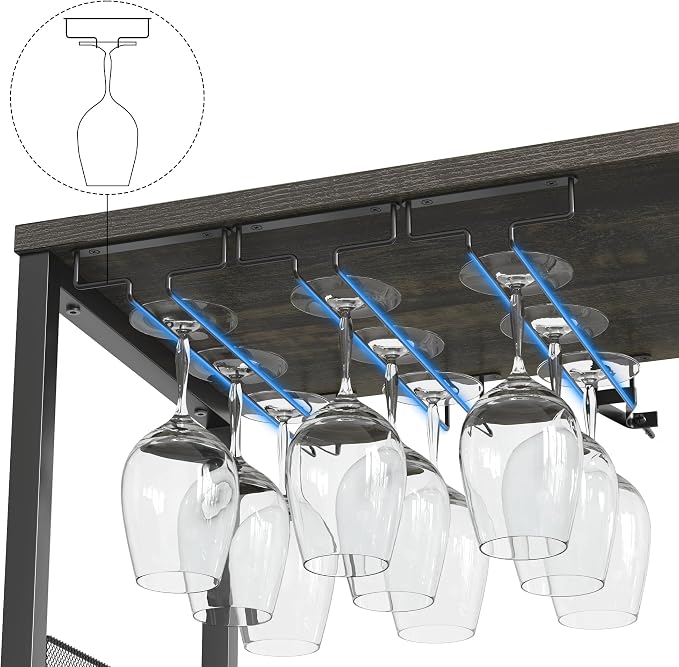 IDEALHOUSE 3-Tier Wine Bar Cabinet - Image 4