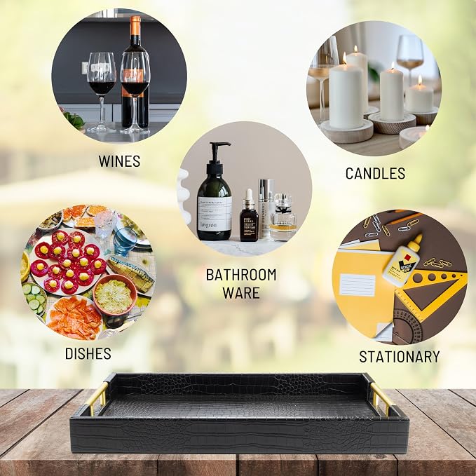 ATZYmolin 17" x 12" Wood Serving Tray - Image 5