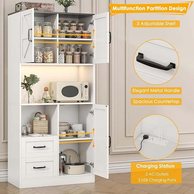 Kitchen Pantry Storage Cabinet - Image 8