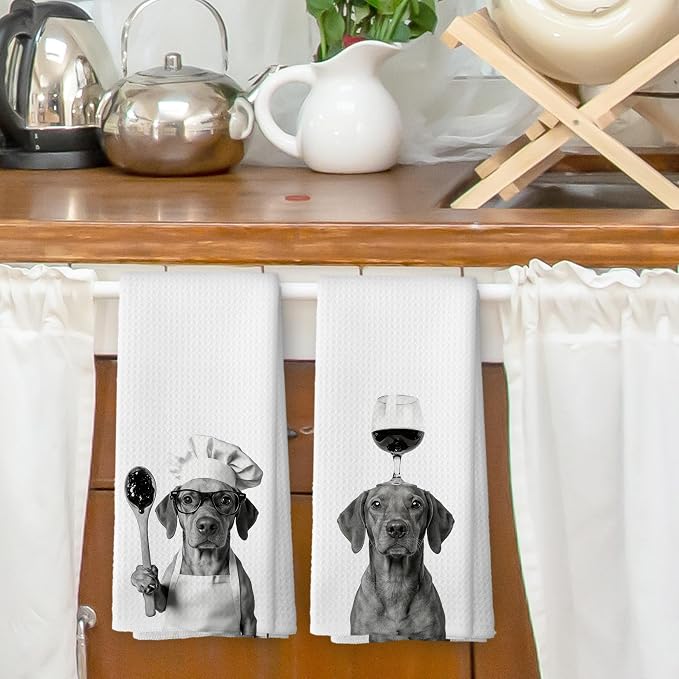 Funny Vizsla Hand Towels, Vizsla Gifts - Image 2