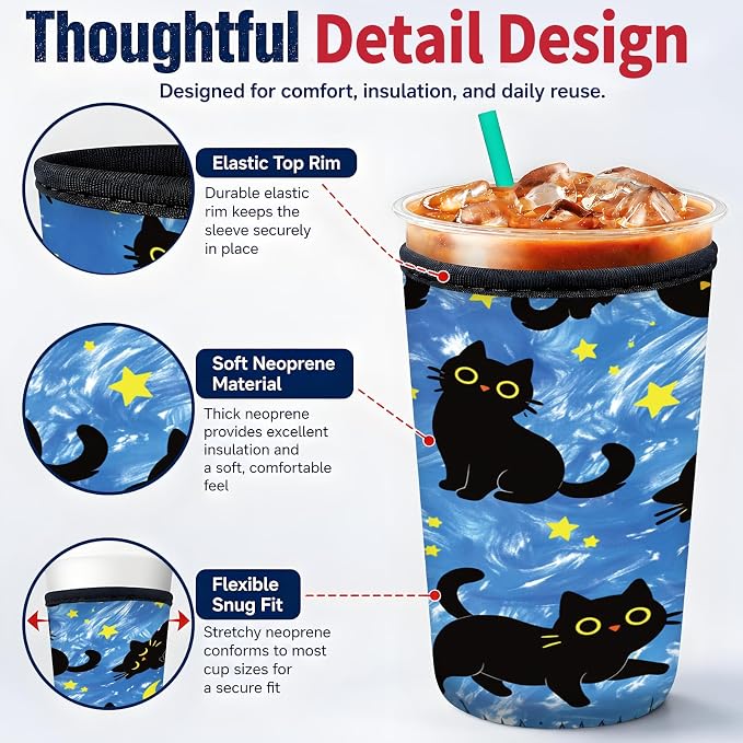 Reusable Neoprene Coffee Sleeve - Image 4