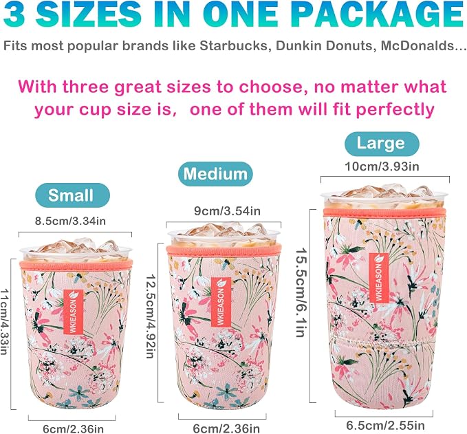 WK IEASON Reusable Iced Coffee Cup Sleeve - Image 2