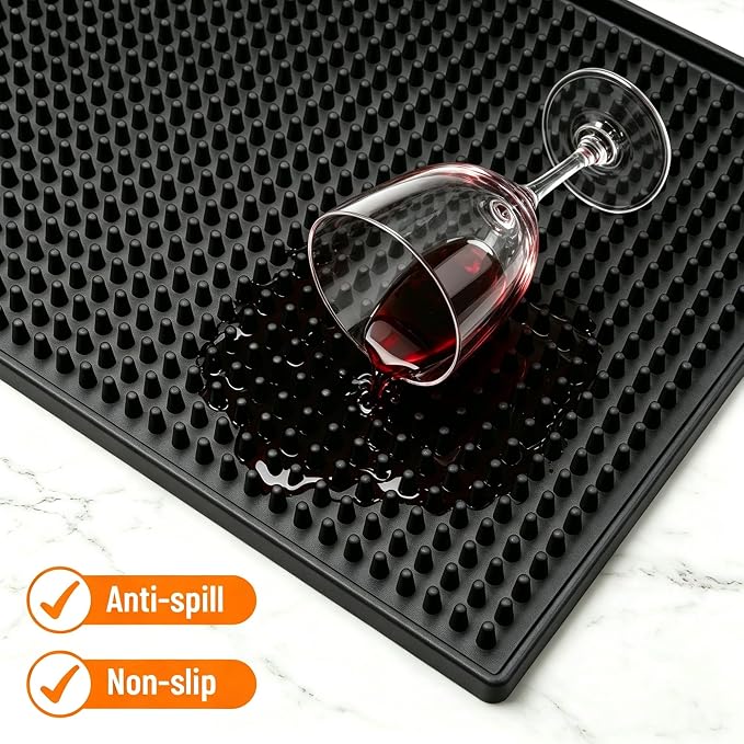 Xibany Bar Mat, Non-slip Spill Proof Matt, PVC Dish Drying May - Image 3