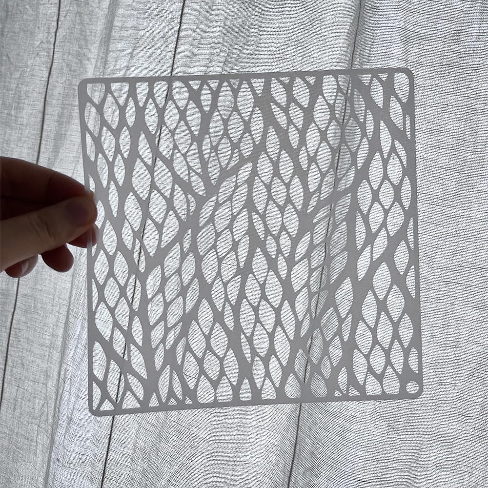 16Pcs Geometric Pattern Stencils for Crafts 6x6 Inch Brick Dot Layering Stencils for Painting on Wood Mixed Media Texture Stencil for Painting on Walls Furniture Fabric Canvas Card Making