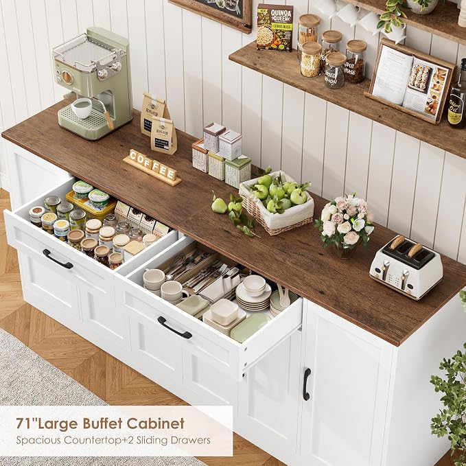 BOTLOG 71” Large Buffet Cabinet - Image 4
