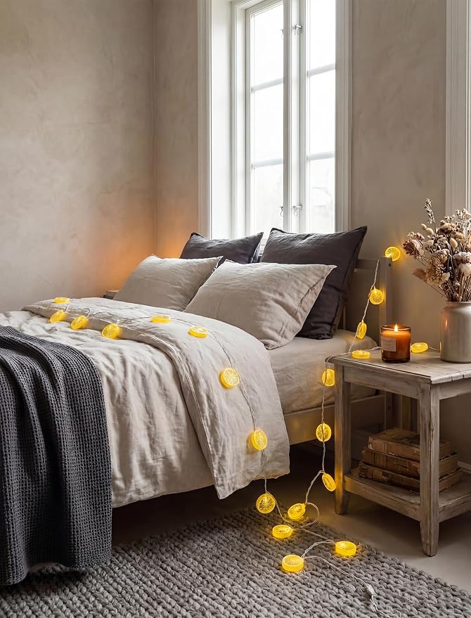 Lemon String Lights, 8.5Ft Summer Patio String Lights - Image 4