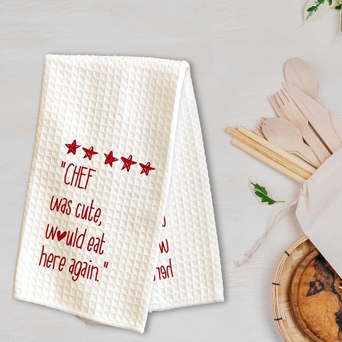 Red & White Kitchen Towels - Image 3