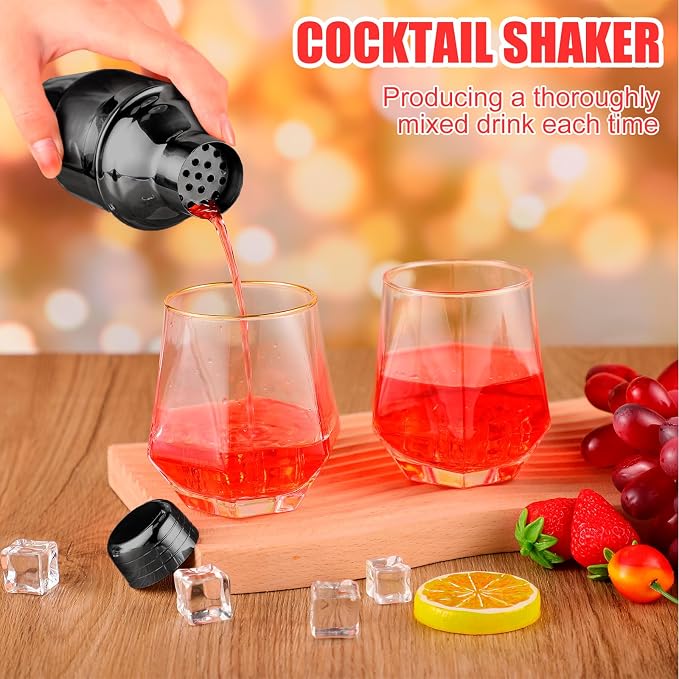 Nitial 9 Pcs Bar Cocktail Shaker Professional Stainless Steel Martini Drink - Image 5