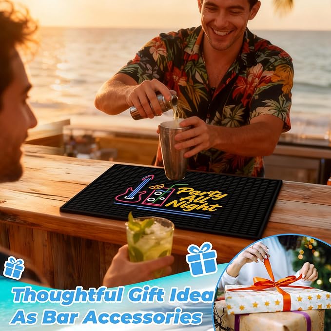 Neon Tiki Black Bar Mat 18 x 12 Inch - Image 7