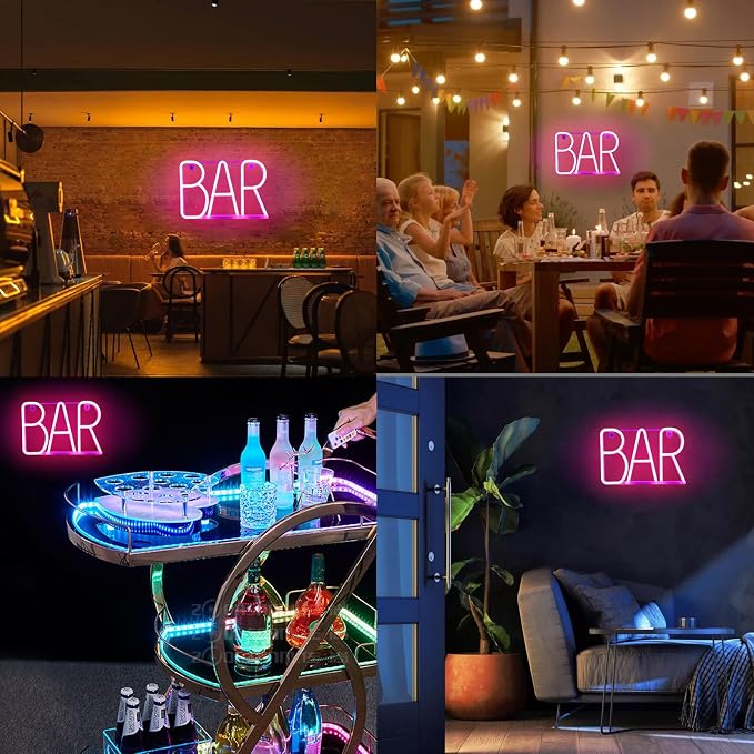 Neon Bar Signs For Home Bar, Led Party Wall Decor Usb Powered Man Cave Neon - Image 5
