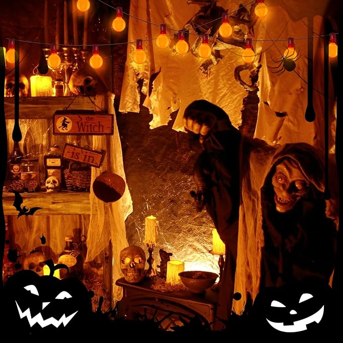 Orange G40 Replacement Bulbs, 25 Pack Halloween G40 Globe Light Bulbs - Image 6