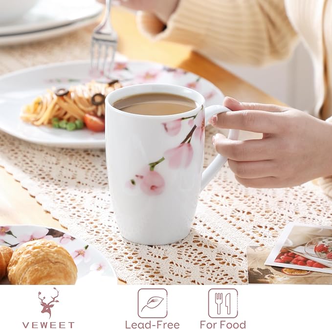 VEWEET Large Coffee Mugs Set of 6, 16 OZ Coffee Cups Set - Image 4