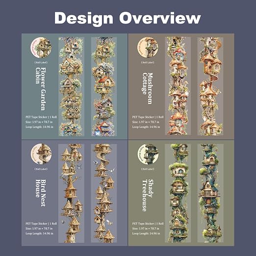 Fairy Tale Tree House PET Tape Set - Image 4