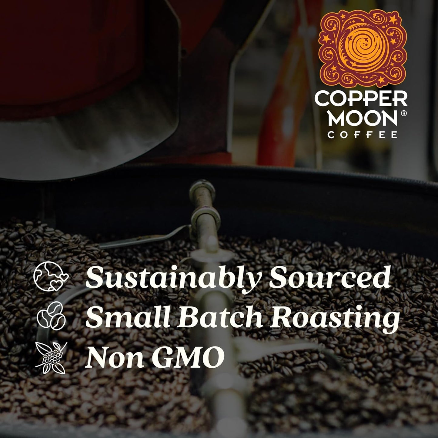 Copper Moon Medium Roast Whole Bean Coffee, Stargazer Blend, 2 Lb