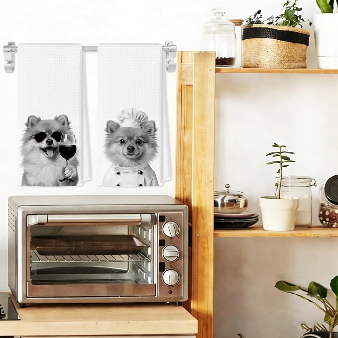 Funny Labrador Kitchen Towels Set of 2, Dog Kitchen Bar Accessories, Dog Chef - Image 3