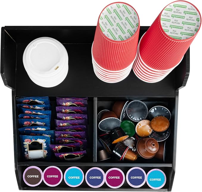 Restaurantware Coffee Cup Organizer 15 x 14.25 x 9.25 Inch Multipurpose Bamboo - Image 8